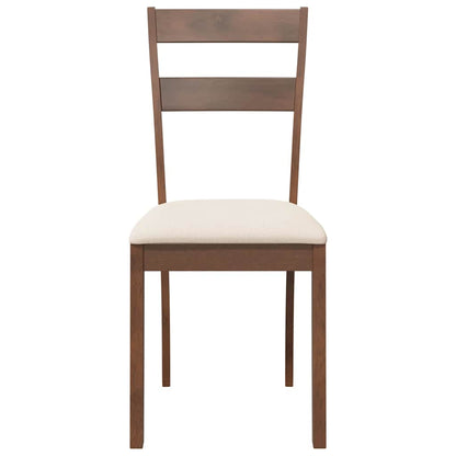 Esszimmerstühle mit Kissen 2 Stk. Braun Massivholz Gummibaum