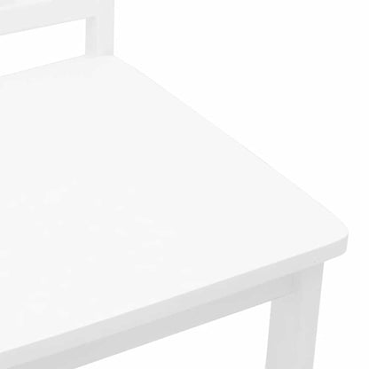 Spisestuestole 2 stk. Hvidt Massivt Træ Gummitræ