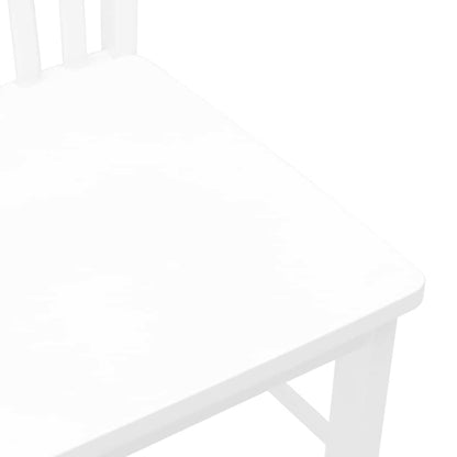Esszimmerstühle 2 Stk. Weiß Massivholz Gummibaum