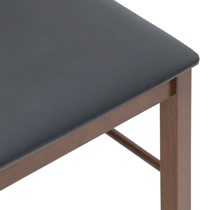 Esszimmerstühle mit Kissen 2 Stk. Braun Massivholz Gummibaum