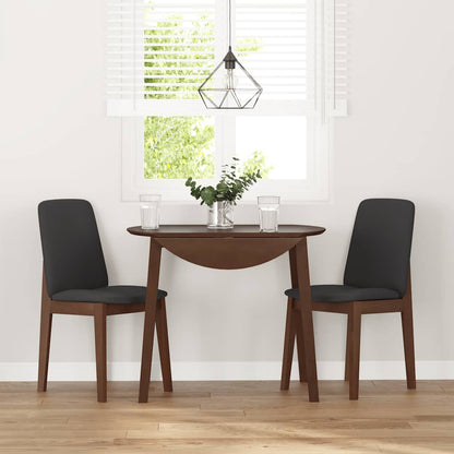 Esszimmerstühle mit Kissen 2 Stk. Braun Massivholz Gummibaum