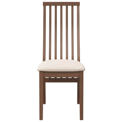 Esszimmerstühle mit Kissen 2 Stk. Braun Massivholz Gummibaum