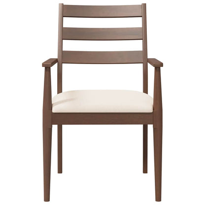 Esszimmerstühle mit Kissen 2 Stk. Braun Massivholz Gummibaum