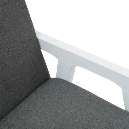 Esszimmerstühle mit Kissen 2 Stk. Weiß Massivholz Gummibaum