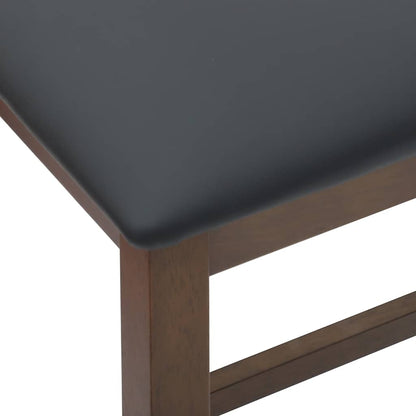 Barstühle mit Kissen 2 Stk. Braun Massivholz Gummibaum