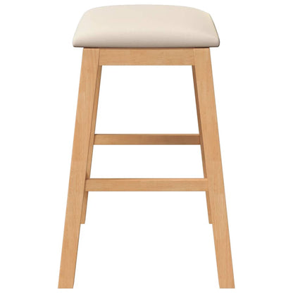 Barstühle mit Kissen 2 Stk. Massivholz Gummibaum
