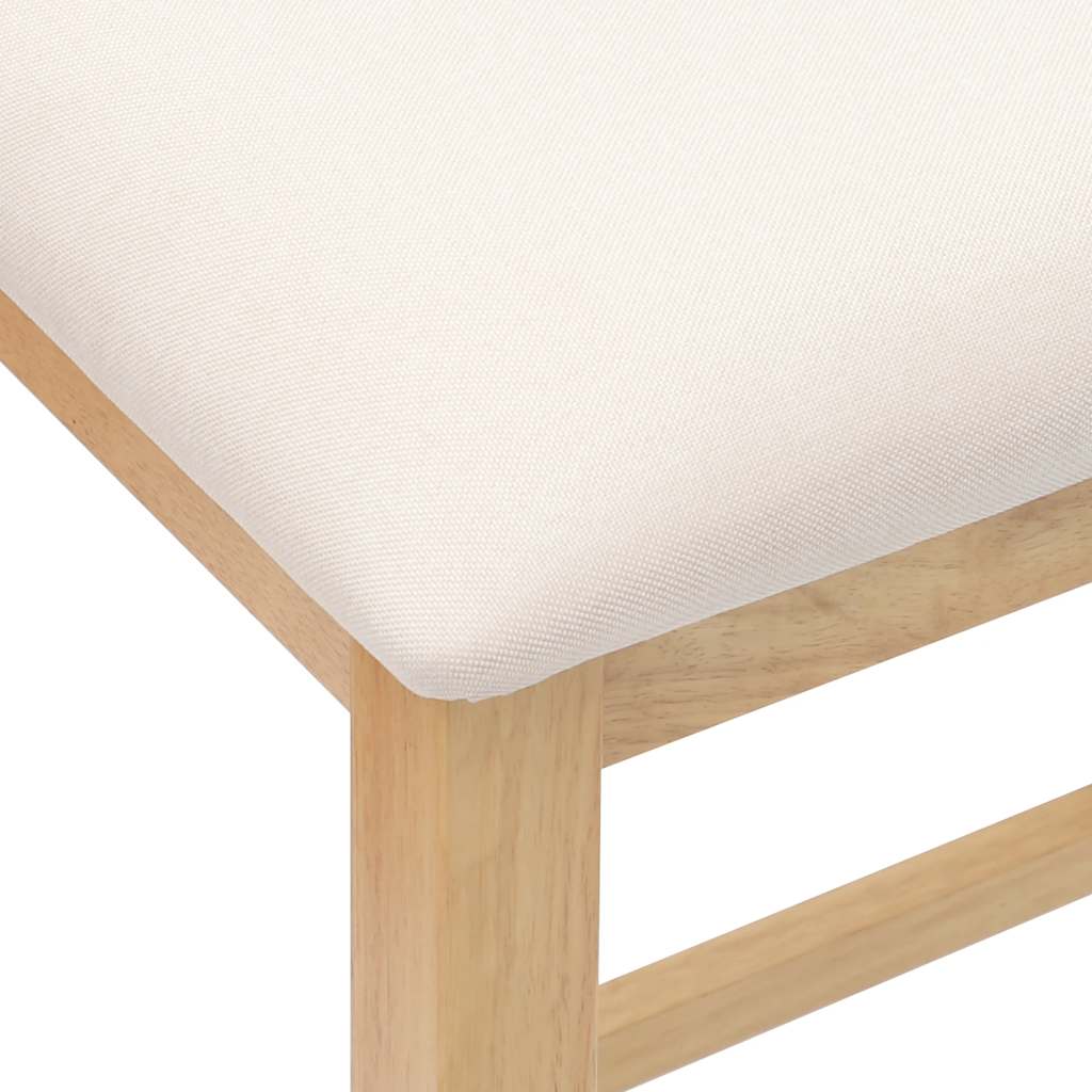 Barstühle mit Kissen 2 Stk. Massivholz Gummibaum