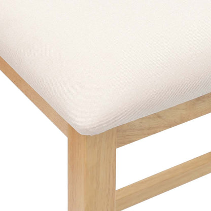 Barstühle mit Kissen 2 Stk. Massivholz Gummibaum
