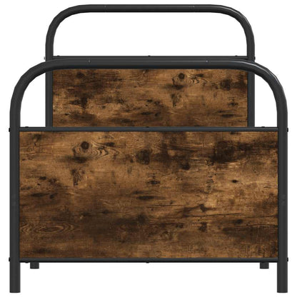Bettgestell ohne Matratze 75x190 cm Räuchereiche Holzwerkstoff