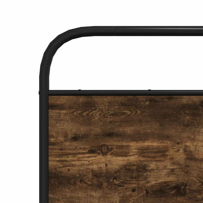 Kopfteil Räuchereiche 120 cm Stahl und Holzwerkstoff