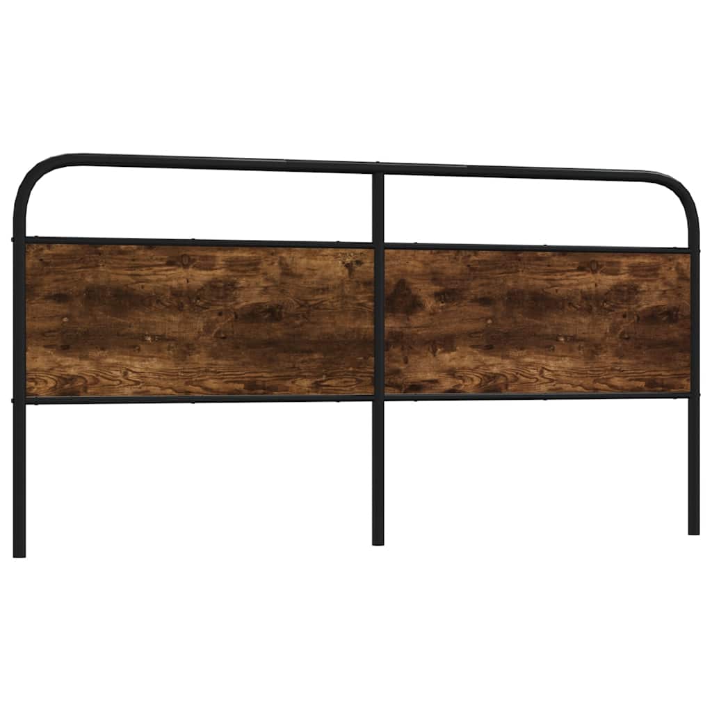 Kopfteil Räuchereiche 190 cm Stahl und Holzwerkstoff