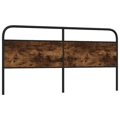 Kopfteil Räuchereiche 190 cm Stahl und Holzwerkstoff