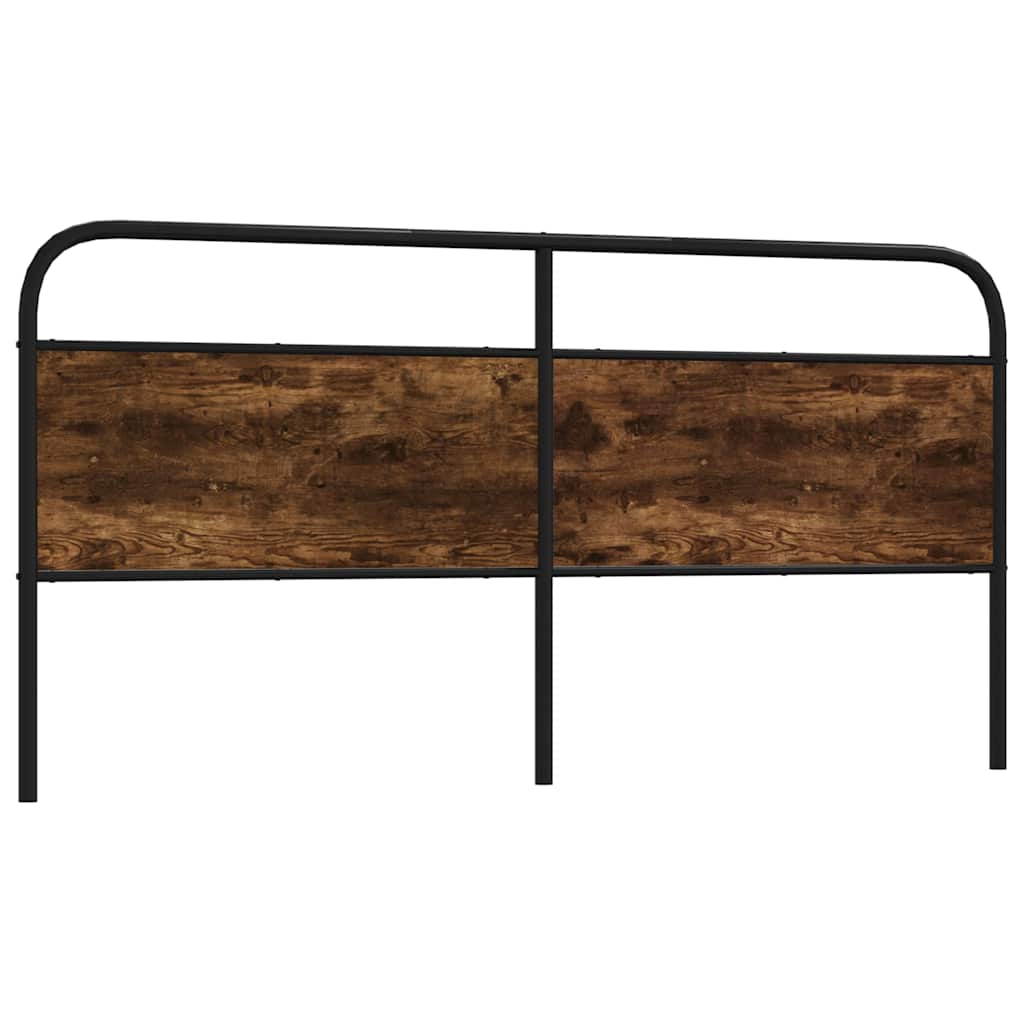 Kopfteil Räuchereiche 200 cm Stahl und Holzwerkstoff