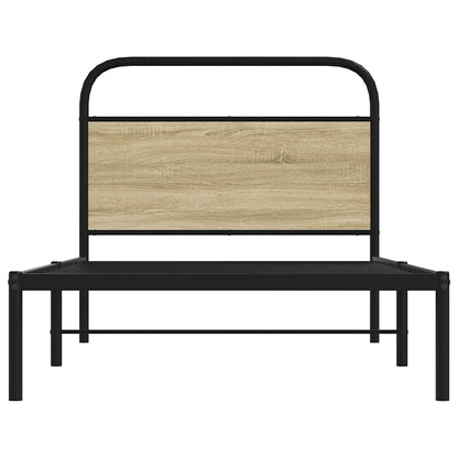 Bettgestell ohne Matratze 100x190 cm Sonoma-Eiche Holzwerkstoff