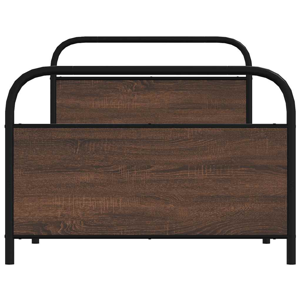 Sengeramme uden madras 107x203 cm brun eg look