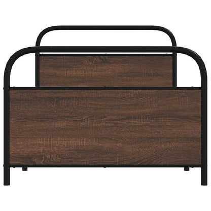 Sengeramme uden madras 107x203 cm brun eg look