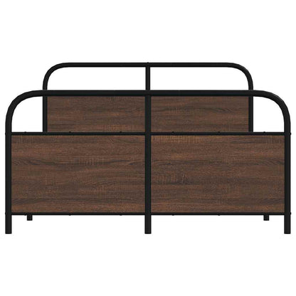 Bettgestell ohne Matratze 120x190 cm Braun Eichen-Optik