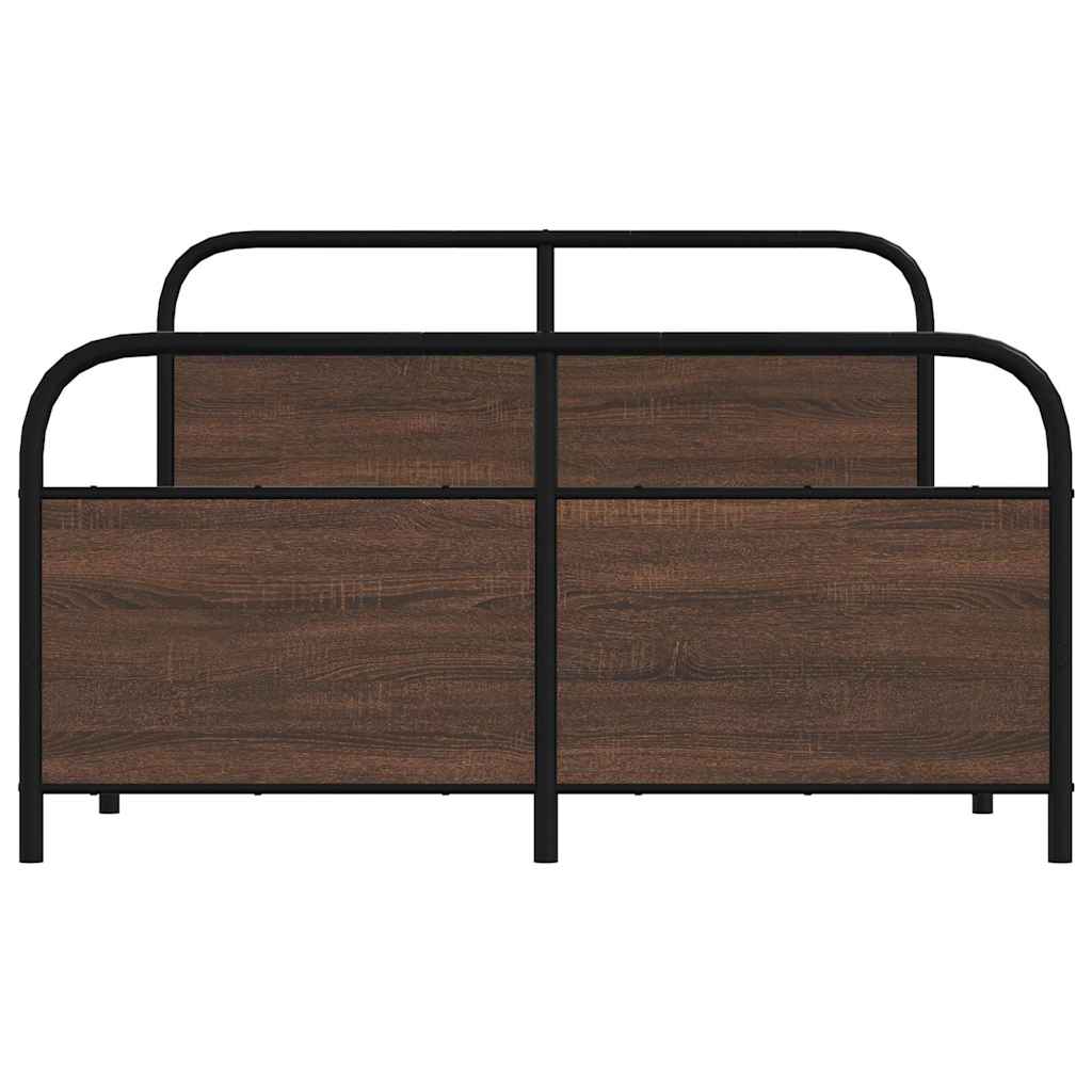 Sengeramme uden madras 120x200 cm brun eg look