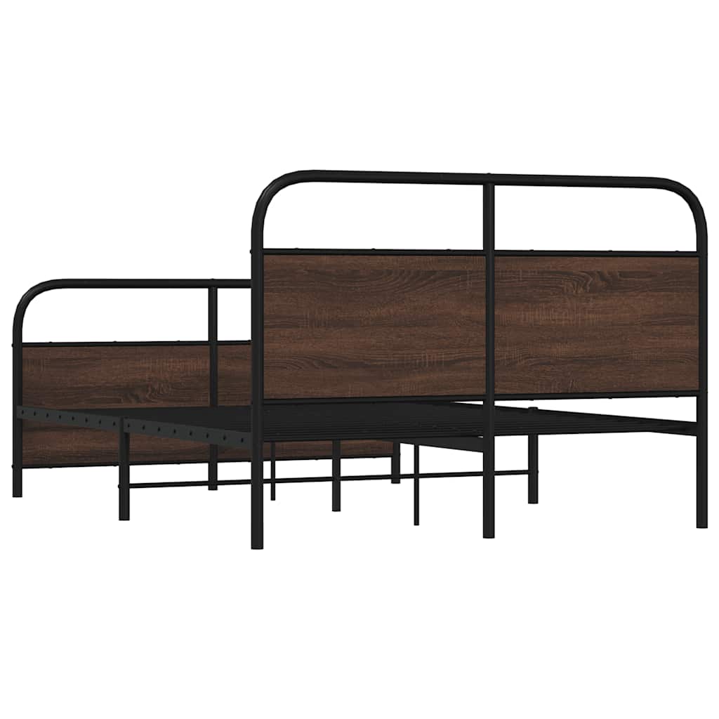 Sengeramme uden madras 120x200 cm brun eg look