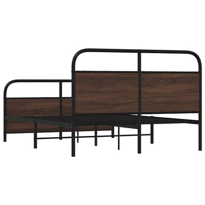Sengeramme uden madras 120x200 cm brun eg look