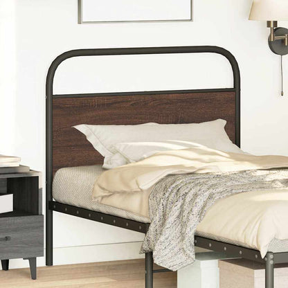 Kopfteil Braun Eichen-Optik 107 cm Stahl und Holzwerkstoff