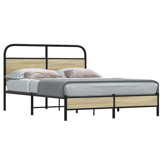 Bettgestell ohne Matratze 120x190 cm Sonoma-Eiche Holzwerkstoff
