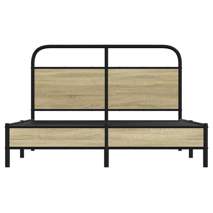 Bettgestell ohne Matratze 120x200 cm Sonoma-Eiche Holzwerkstoff