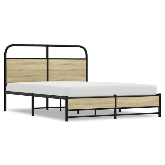 Bettgestell ohne Matratze 120x190 cm Sonoma-Eiche Holzwerkstoff