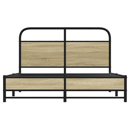 Bettgestell ohne Matratze 120x190 cm Sonoma-Eiche Holzwerkstoff