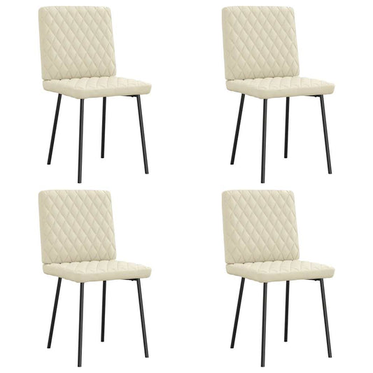 Spisestuestole 4 stk. Creme imiteret læder