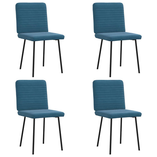 Spisestuestole 4 stk. Blue Velvet