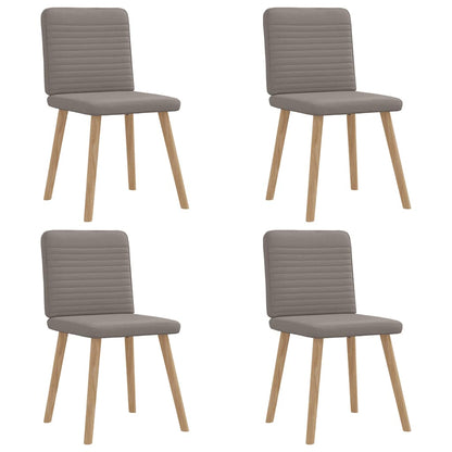 Spisestuestole 4 stk Taupe Stof