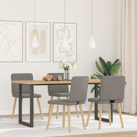 Spisestuestole 4 stk Taupe Stof