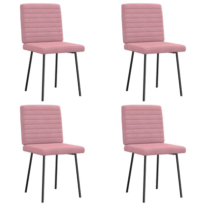 Spisestuestole 4 stk Pink Velvet
