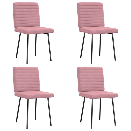 Spisestuestole 4 stk Pink Velvet