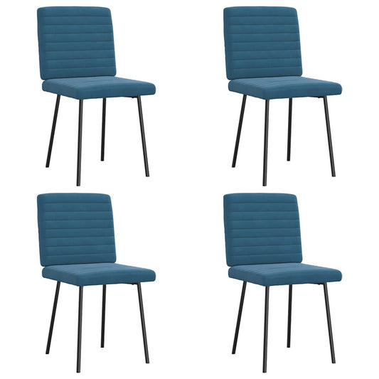 Spisestuestole 4 stk. Blue Velvet