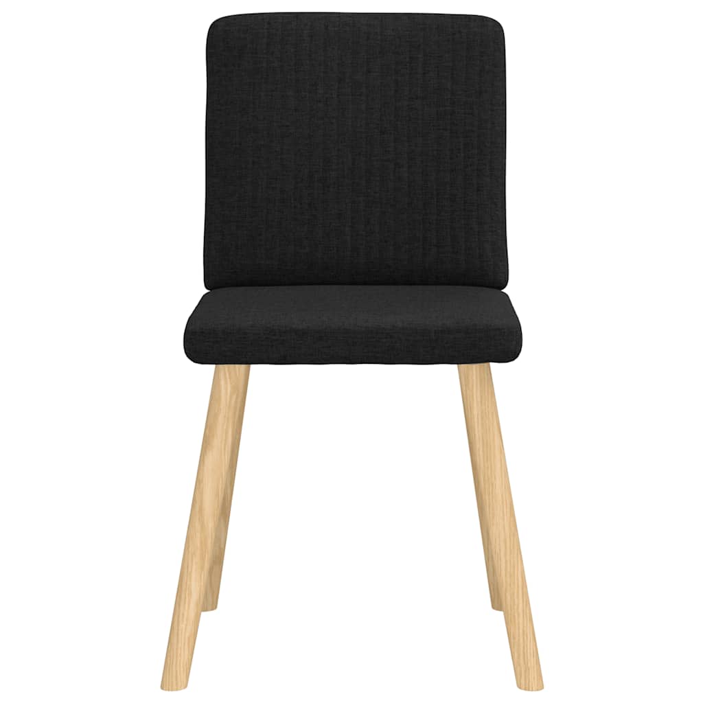 Spisestuestole 4 stk. Sort stof