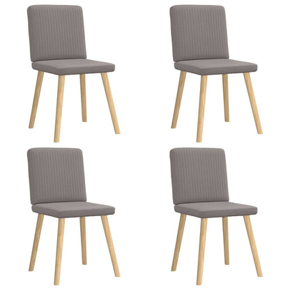 Spisestuestole 4 stk Taupe Stof