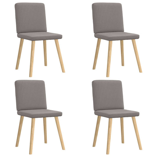 Spisestuestole 4 stk Taupe Stof