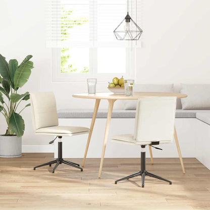 Esszimmerstühle 2 Stk. Creme Samt