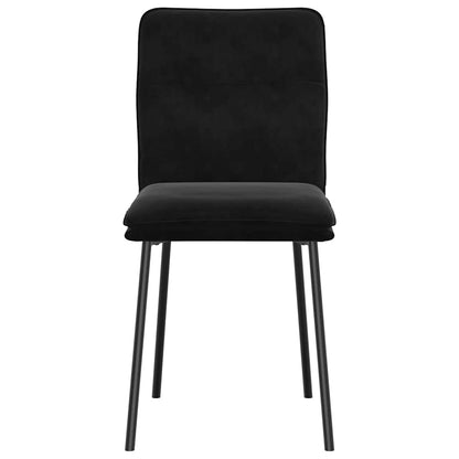 Spisestuestole 4 stk. Sort fløjl