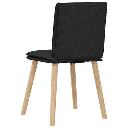 Esszimmerstühle 6 Stk. Schwarz Stoff