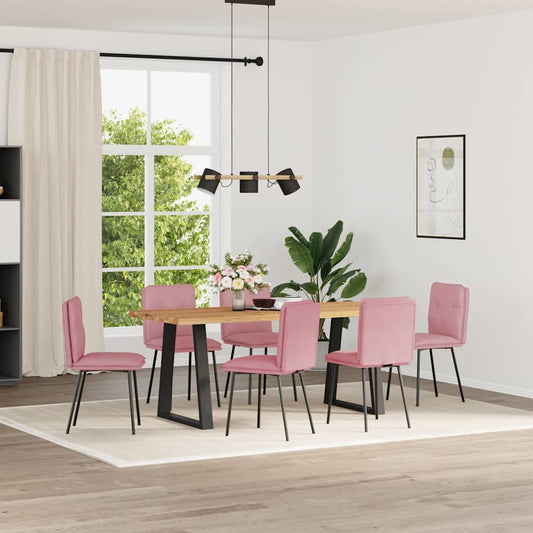 Spisestuestole 6 stk. Pink Velvet