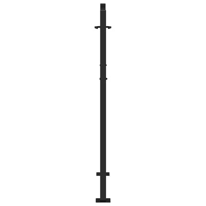 Gartentor Schwarz 105x130 cm Stahl Leichtes Design