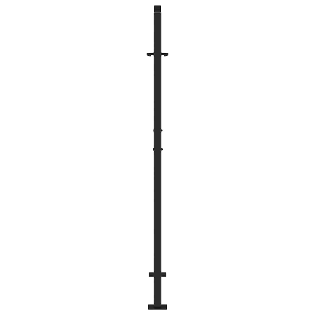 Gartentor Schwarz 105x155 cm Stahl Leichtes Design