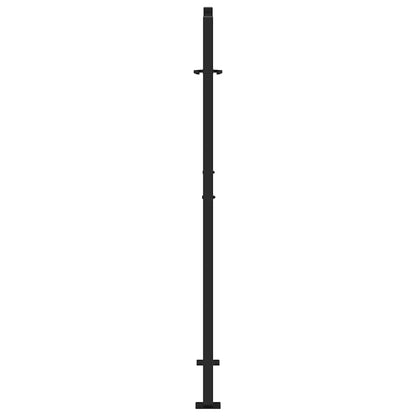 Gartentor Schwarz 105x155 cm Stahl Leichtes Design