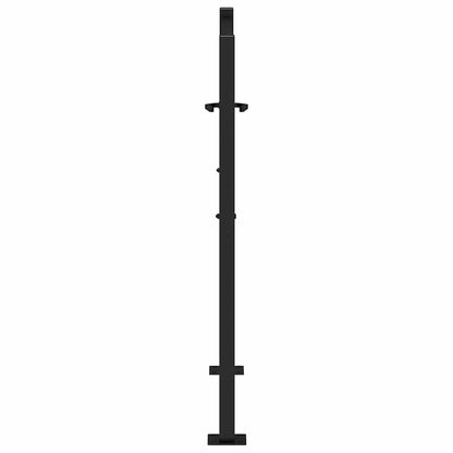 Gartentor Schwarz 105 x 106 cm Stahlblatt-Design