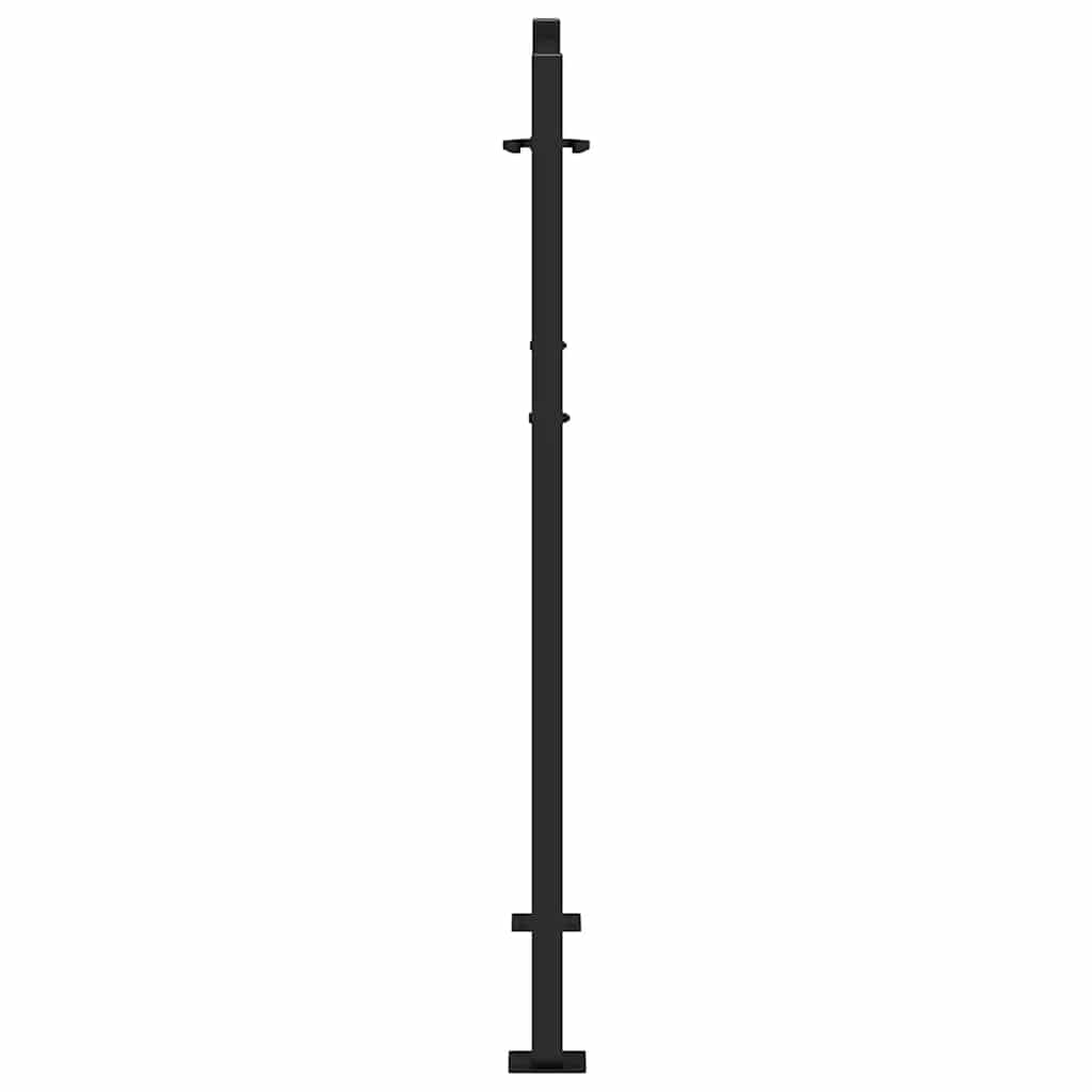 Gartentor Schwarz 105 x 130 cm Stahlblatt-Design