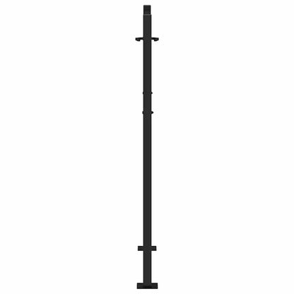 Gartentor Schwarz 105 x 130 cm Stahlblatt-Design