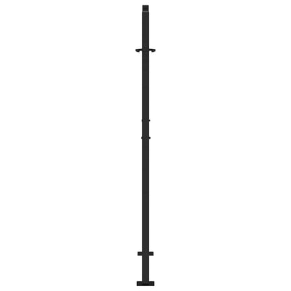 Gartentor Schwarz 105x155 cm Stahl Blatt-Design